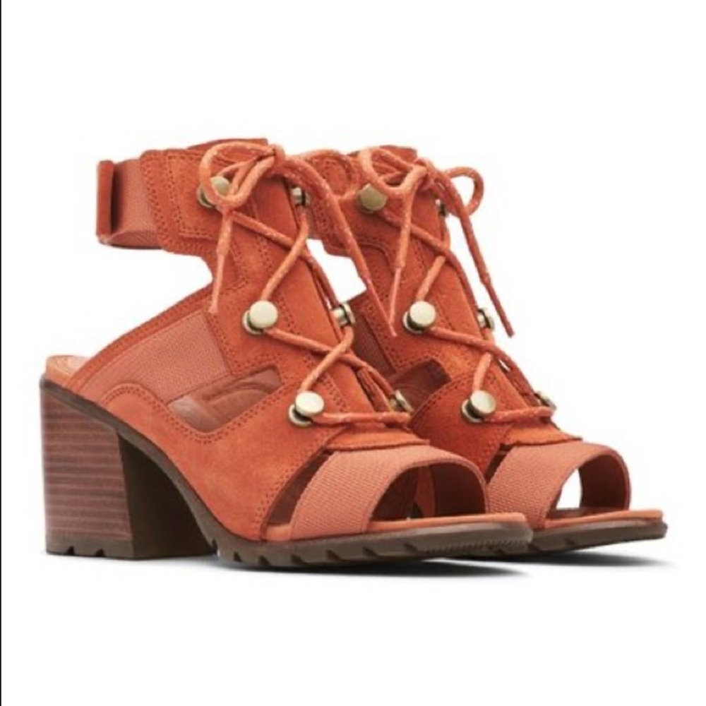 Sorel lace up leather heels